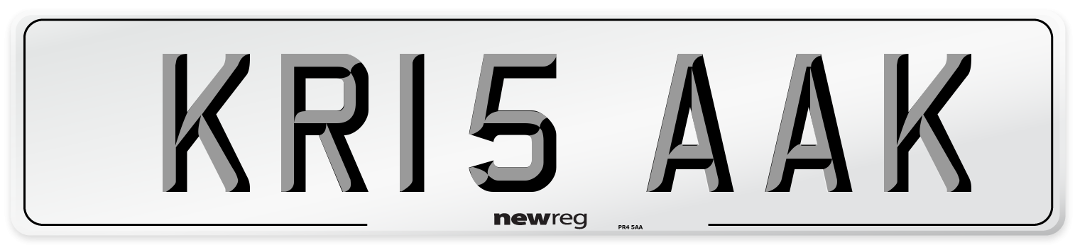 KR15 AAK Number Plate from New Reg